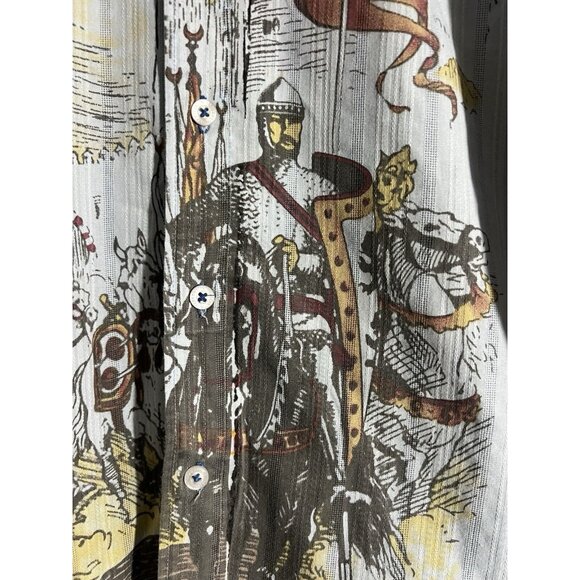 English Laundry Men's Blue Print Shirt L Button Up Christopher Wicks M26 - Picture 5 of 14